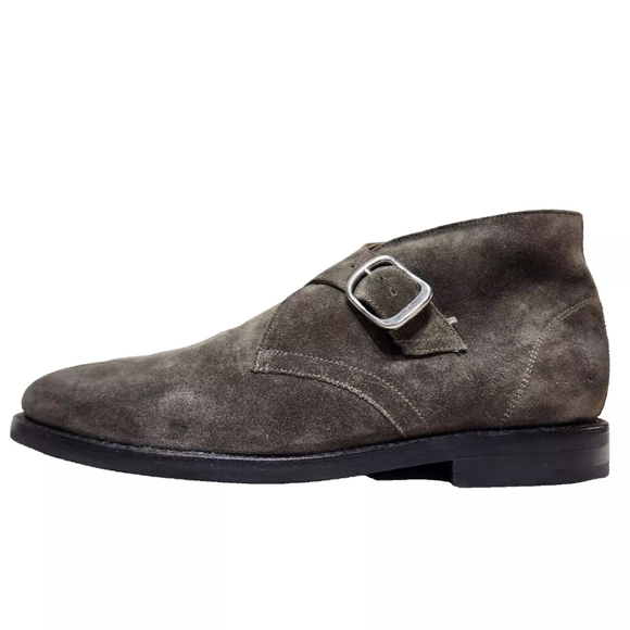 FRYE William Monk Strap Chukka Boots Sz 11.5 Graphite Grey Suede 3481605-GRH main image 8